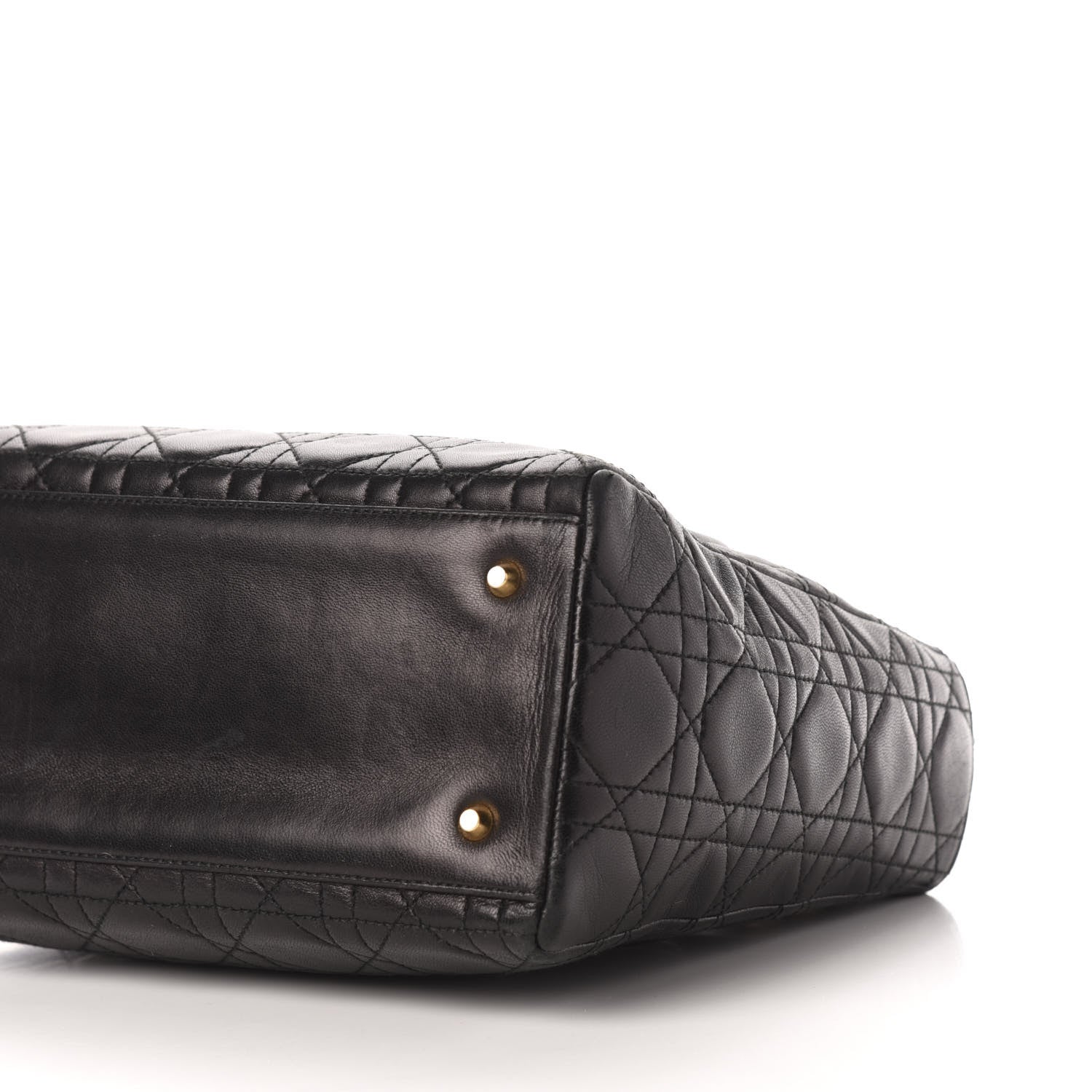 Christian Dior Lambskin Cannage Medium Lady Dior Black 9 of 10