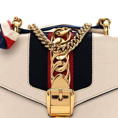 Gucci Calfskin Mini Sylvie Chain Shoulder Bag White 9 of 24