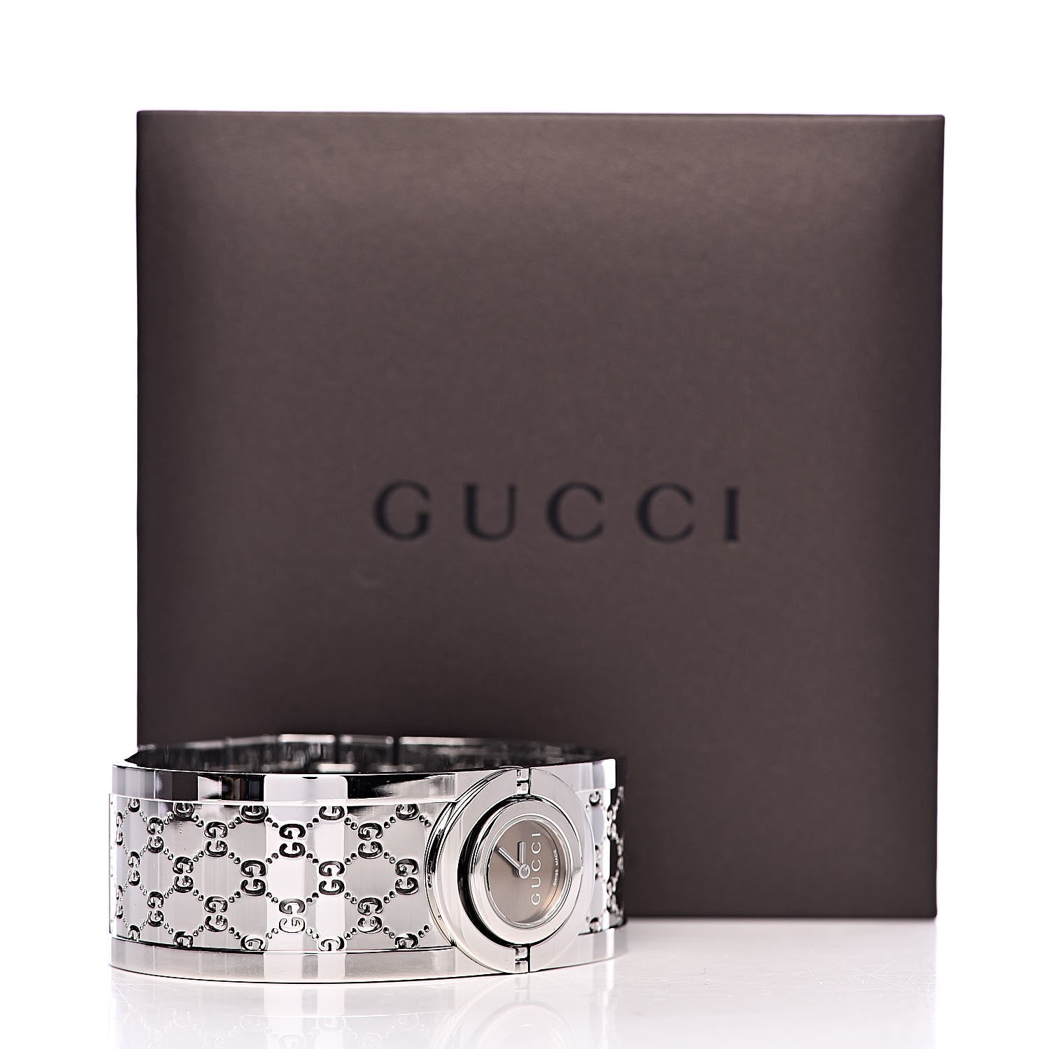 Gucci Stainless Steel 23mm Twirl Quartz Watch Brown 7 of 7