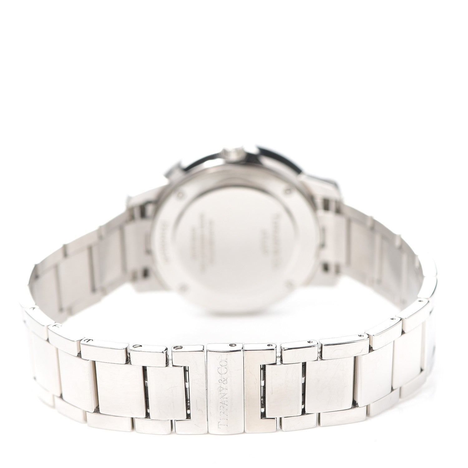Tiffany Stainless Steel Diamond Bezel 31mm Atlas 2-Hand Quartz Watch Black 3 of 5