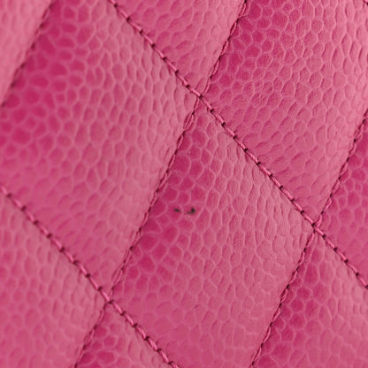 Chanel Caviar Quilted Large Gusset Flap Wallet Pink 6 of 8