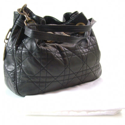 Christian Dior Leather Medium Cannage Tote Black 8 of 12