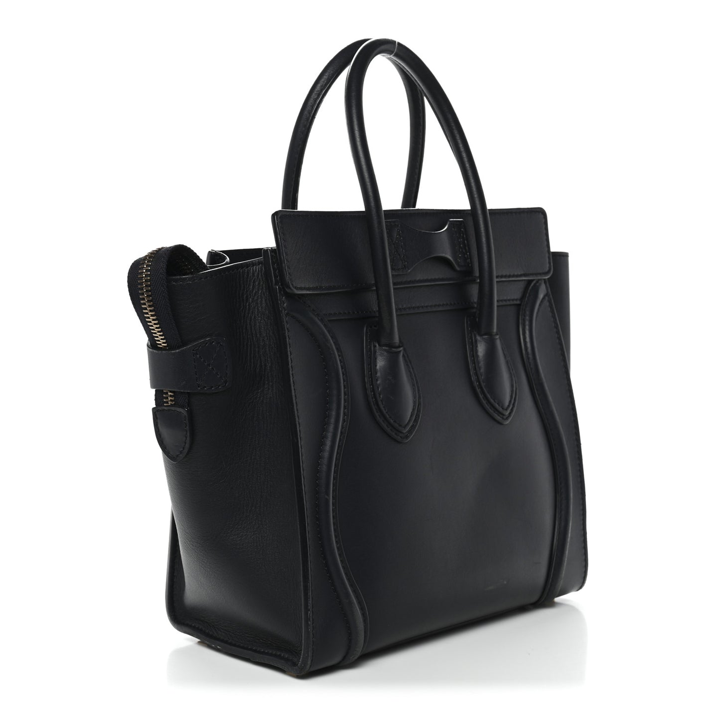 Smooth Calfskin Micro Luggage Navy Blue