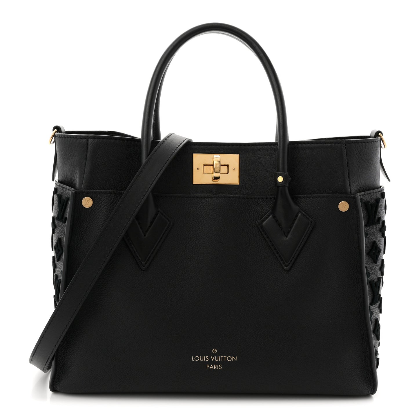 Calfskin Monogram Tufting On My Side Black