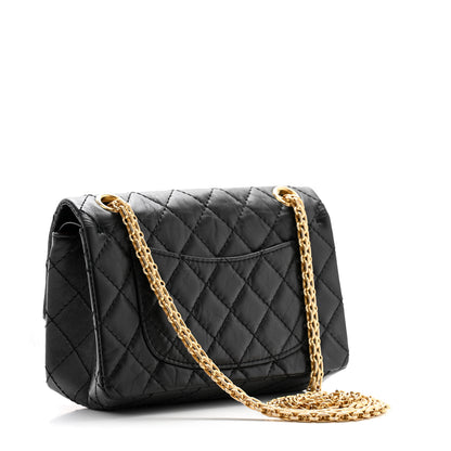 Chanel Aged Calfskin Lucky Charms 2.55 Reissue 224 Flap Black 3 of 11