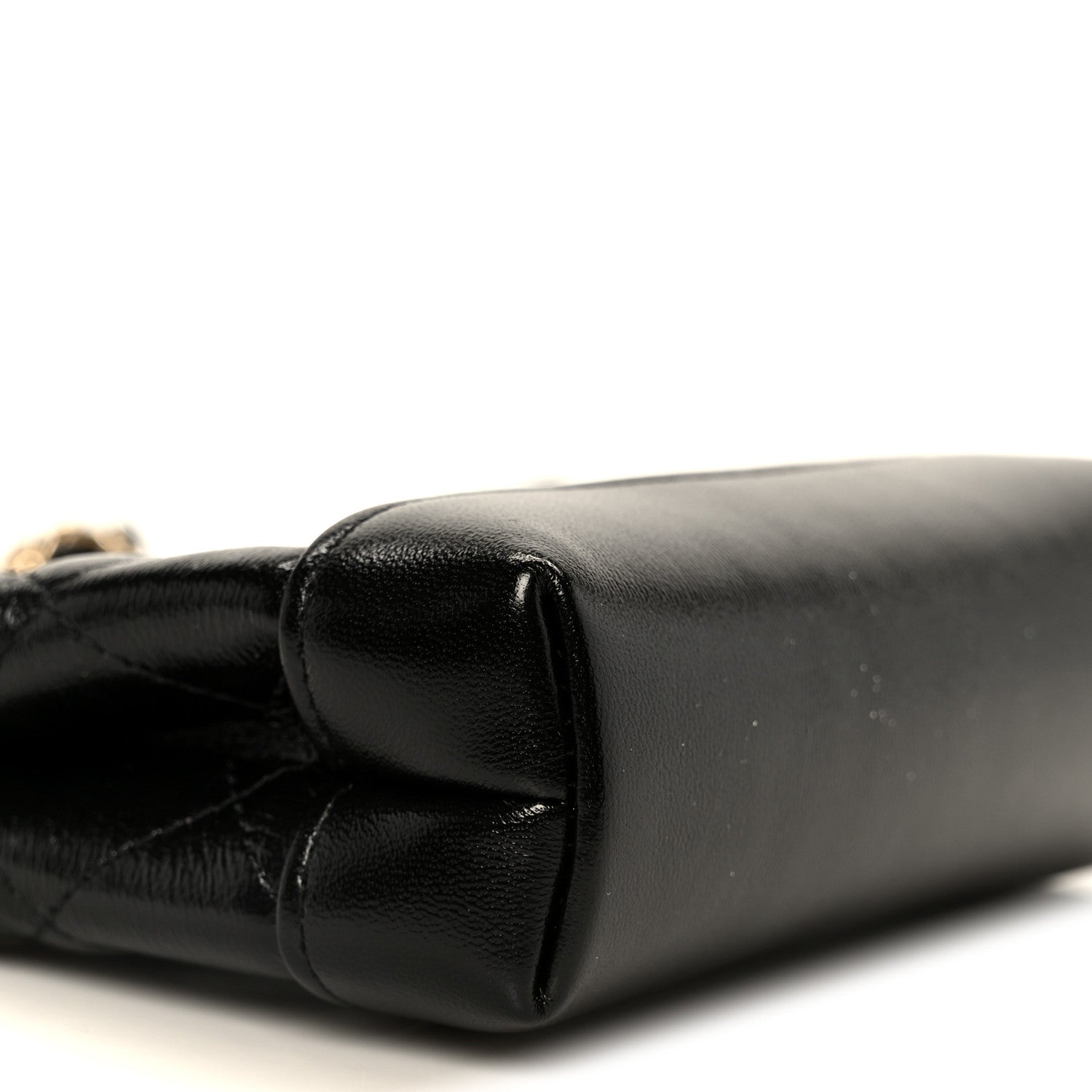 Chanel Shiny Lambskin Quilted Micro 31 Clutch With Chain Black 9 of 11