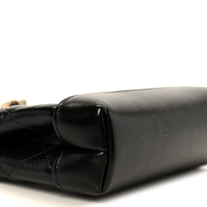 Chanel Shiny Lambskin Quilted Micro 31 Clutch With Chain Black 9 of 11