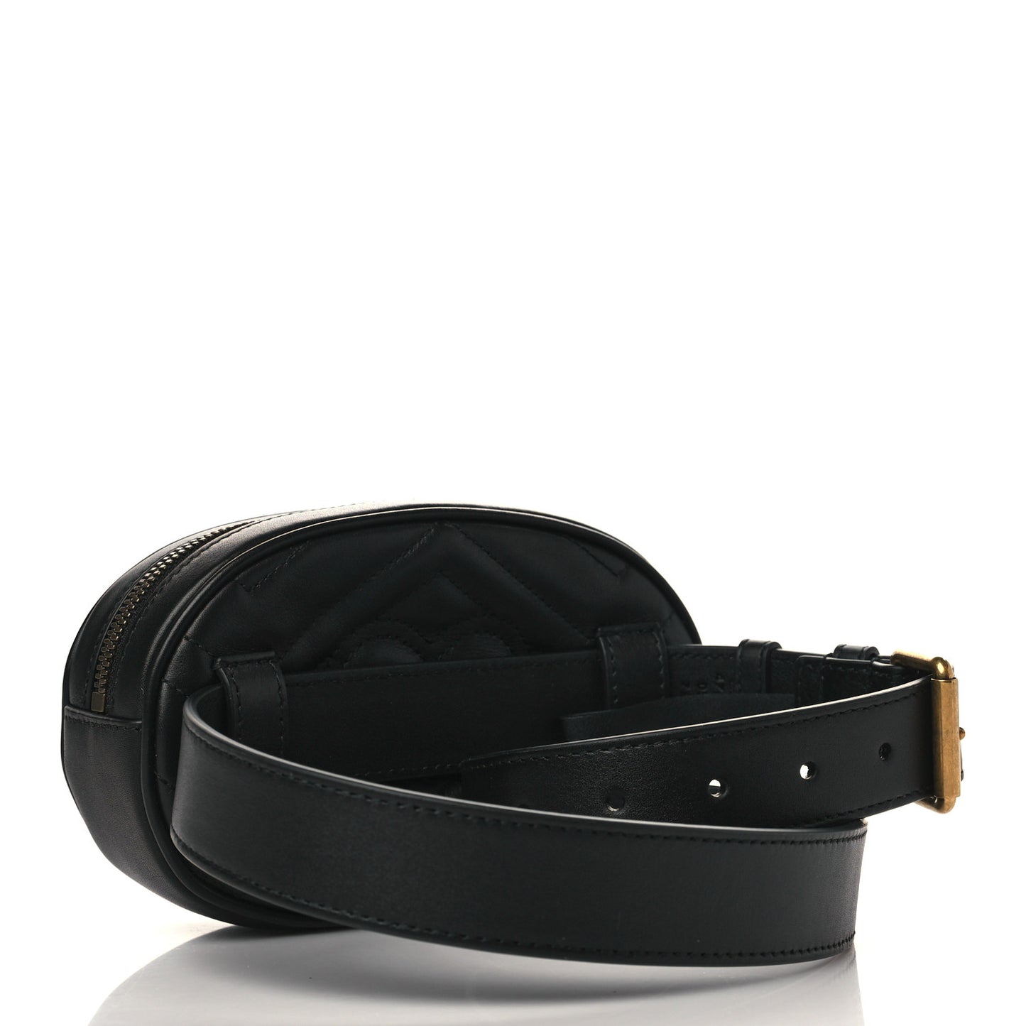 Calfskin Matelasse GG Marmont Belt Bag 75 30 Black