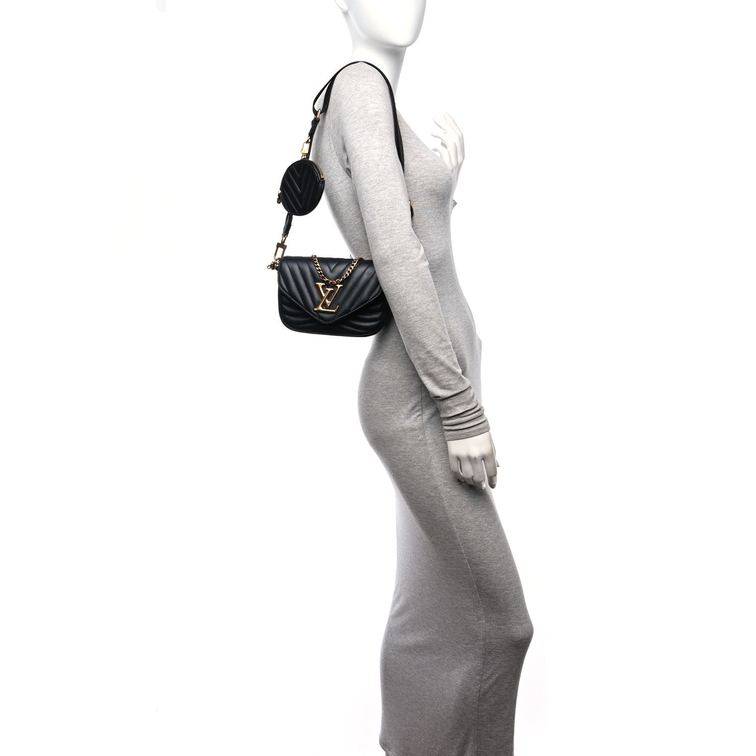 Louis Vuitton Calfskin New Wave Multi Pochette Black 2 of 12