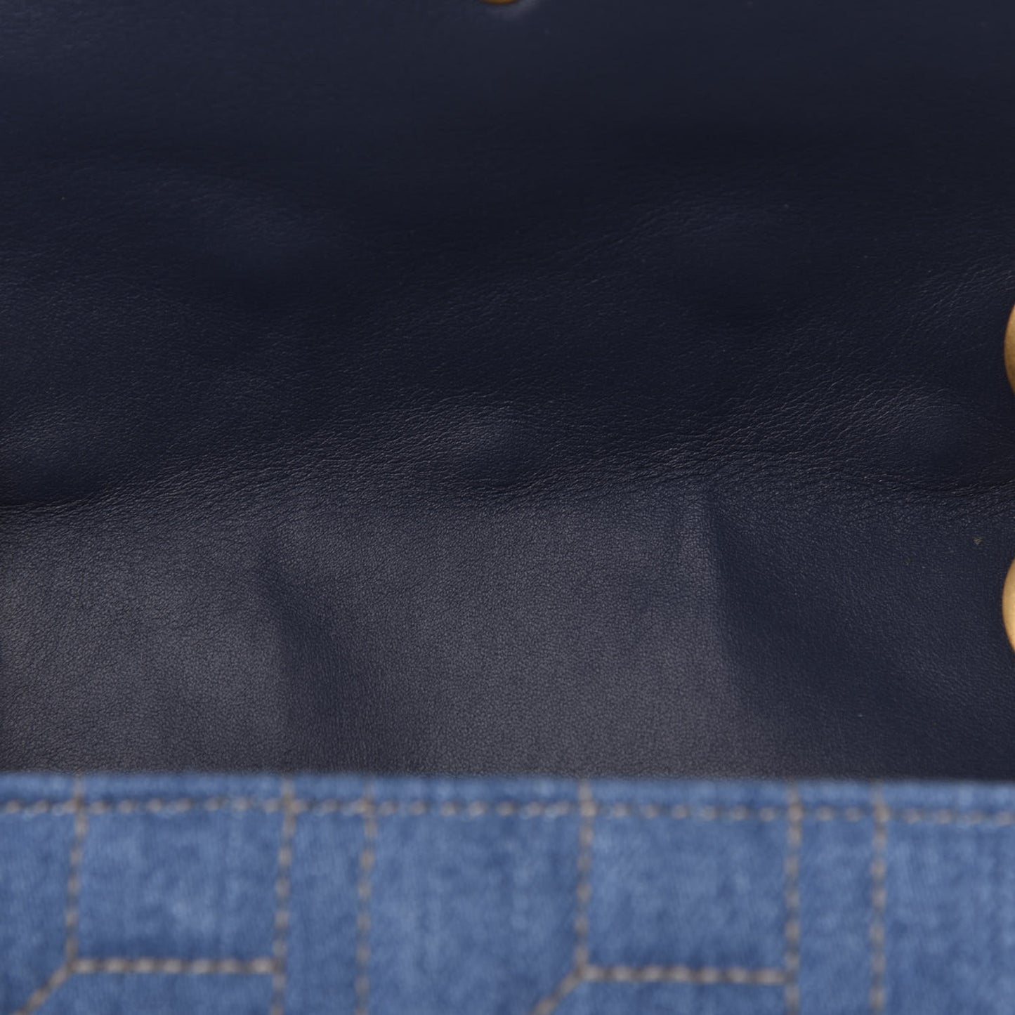 Denim Matelasse Pearl Studded Mini GG Marmont Shoulder Bag Blue