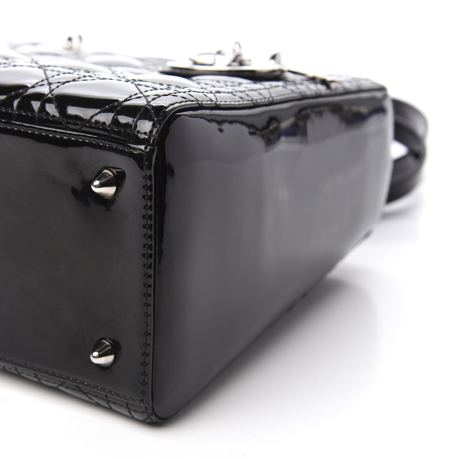 Christian Dior Patent Cannage Medium Lady Dior Black 7 of 10