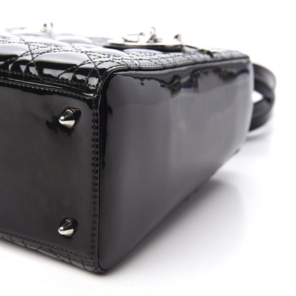 Christian Dior Patent Cannage Medium Lady Dior Black 7 of 10