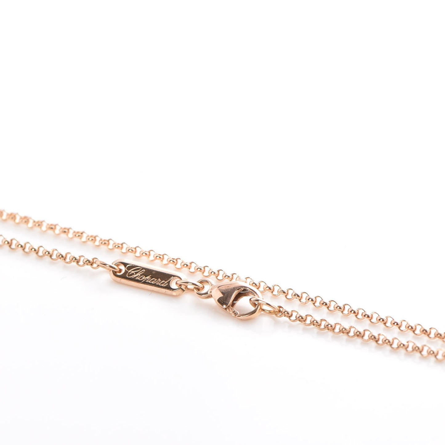 18K Pink Gold Happy Diamonds Heart Pendant Necklace