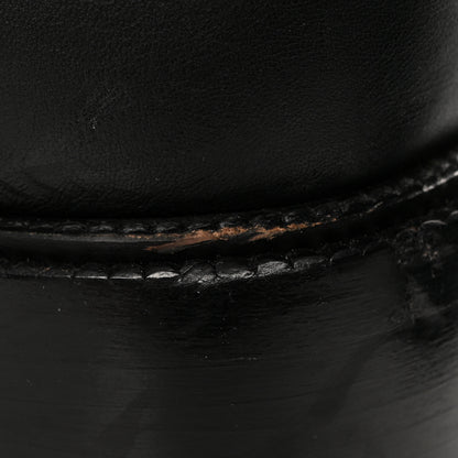 Chanel Shiny Calfskin Lace Up Combat Boots 38 Black 16 of 16