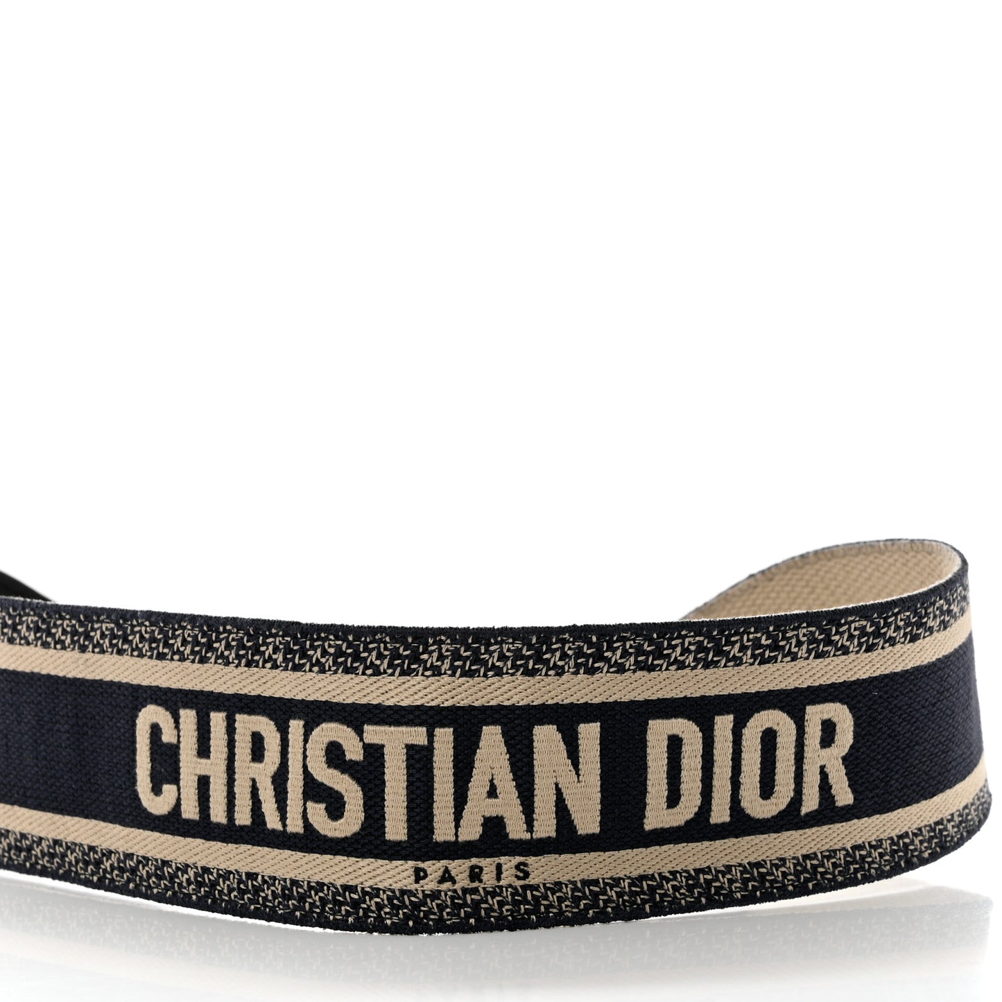Canvas Embroidered Large Book Belt 85 34 Black Beige