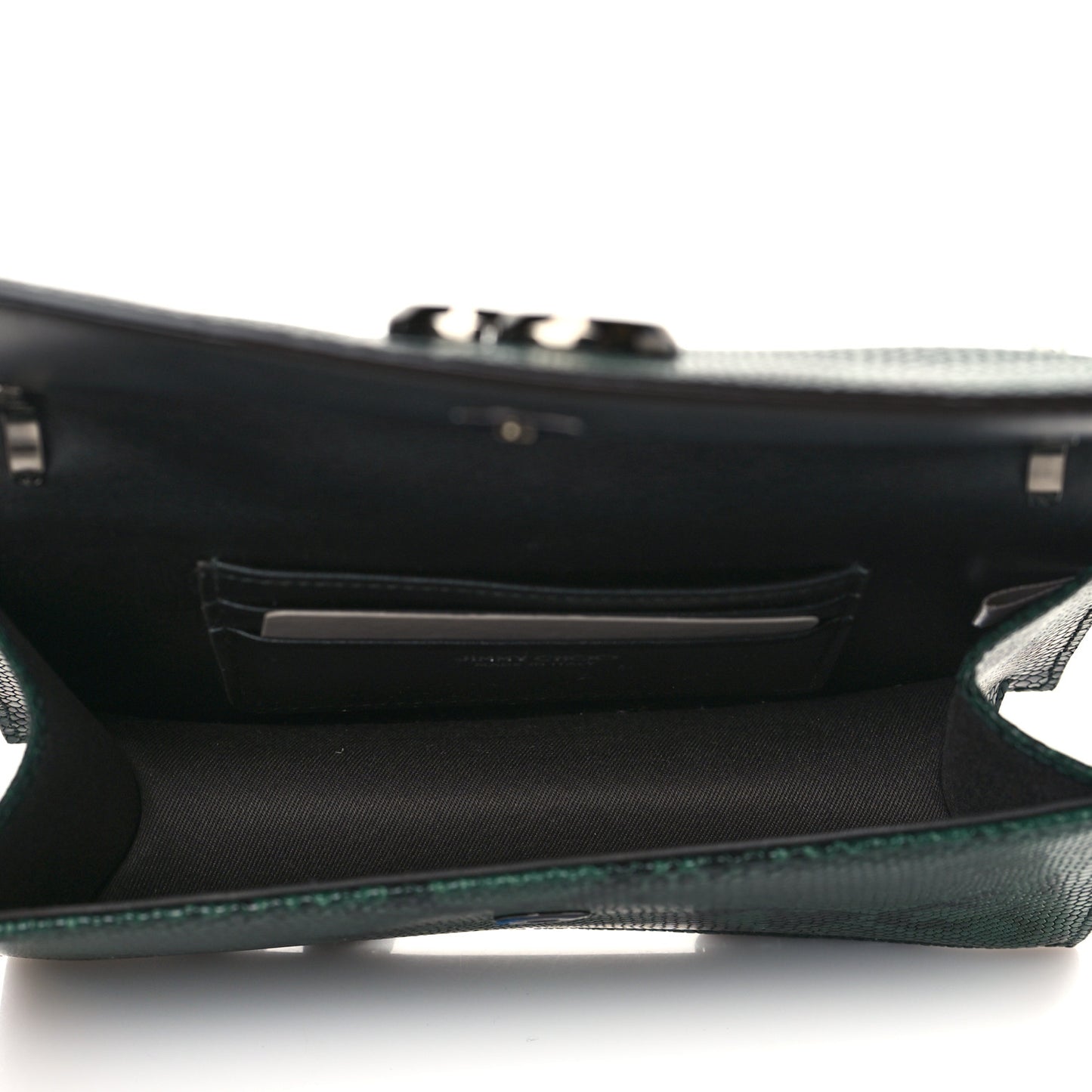 Calfskin Snakeskin Embossed Varenne Chain Clutch Dusk