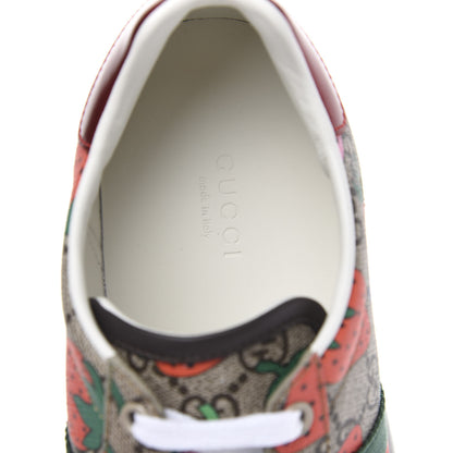 Gucci GG Supreme Monogram Strawberry Web Womens Ace Sneakers 39 Beige Multicolor Red Green 6 of 9