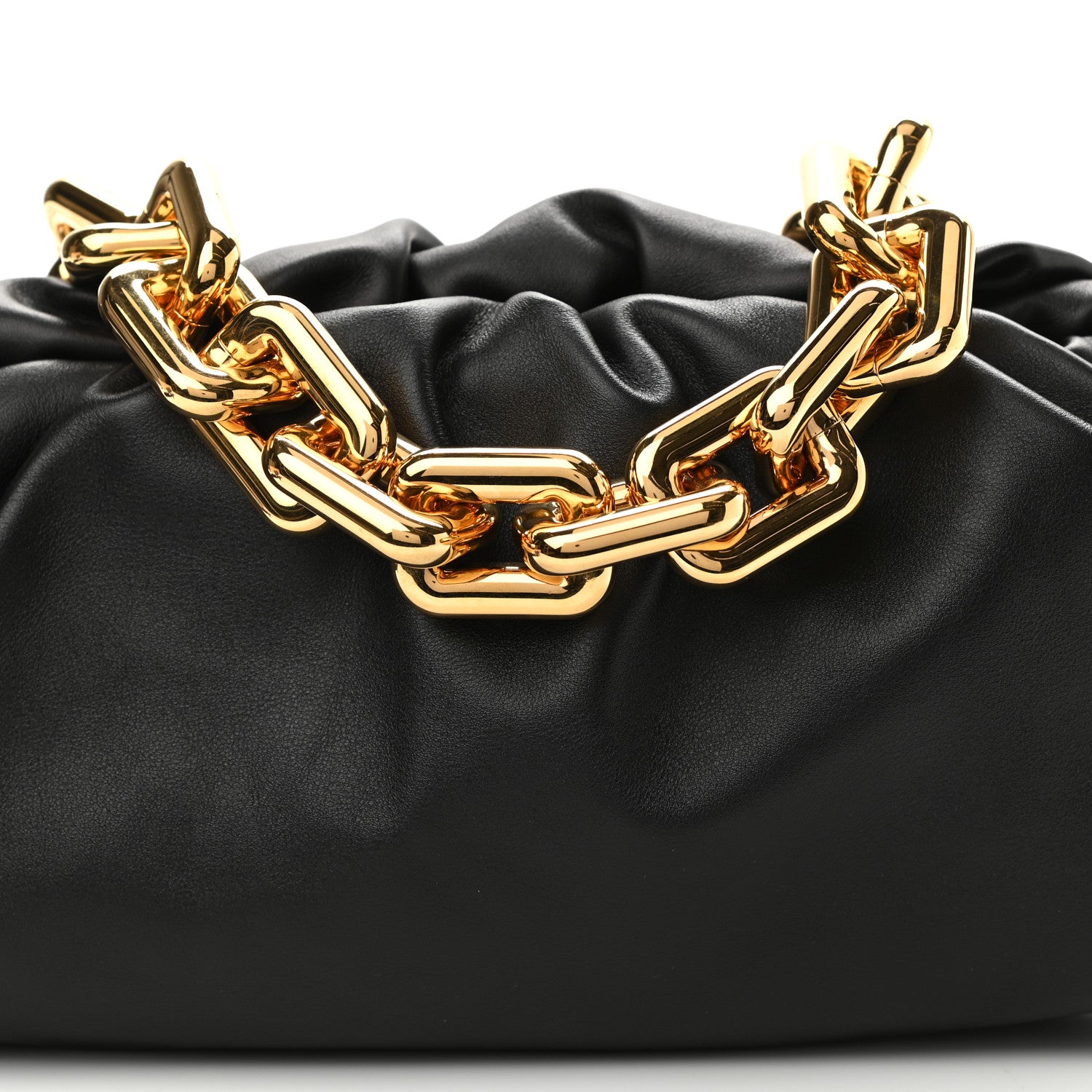 Bottega Veneta Calfskin The Pouch Chain Black 8 of 10