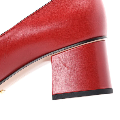 Gucci Malaga Kid GG Marmont Fringe 50mm Loafer Pumps 41 Hibiscus Red 10 of 11