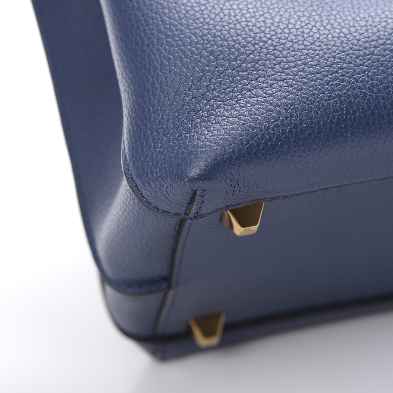 MCM Grained Calfskin Medium Milla Tote Navy 11 of 11