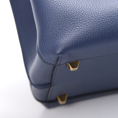 MCM Grained Calfskin Medium Milla Tote Navy 11 of 11