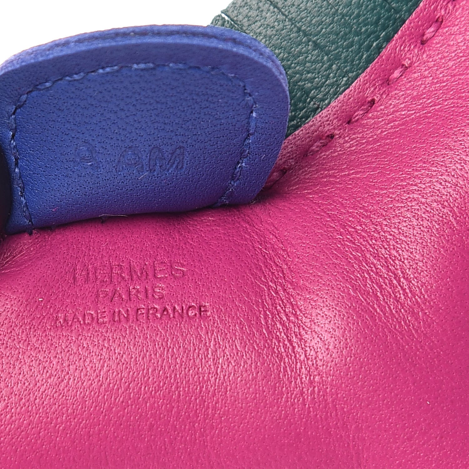 Hermes Milo Lambskin Grigri Rodeo Horse Bag Charm PM Rose Pourpre Bleu Electrique Malachite 3 of 4