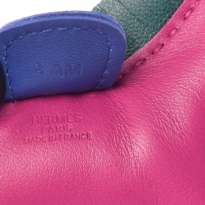 Hermes Milo Lambskin Grigri Rodeo Horse Bag Charm PM Rose Pourpre Bleu Electrique Malachite 3 of 4