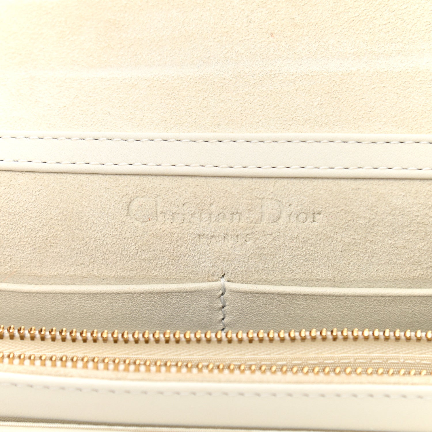 Christian Dior Calfskin Toile de Jouy Carnivora Wallet On Chain Pouch White 6 of 10
