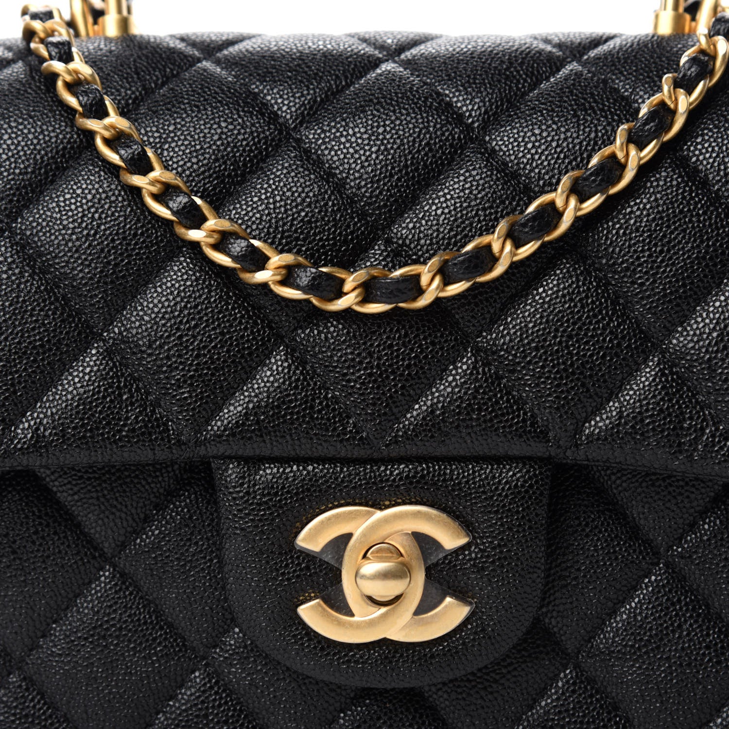 Chanel Caviar Quilted Mini Top Handle Rectangular Flap Black 10 of 11