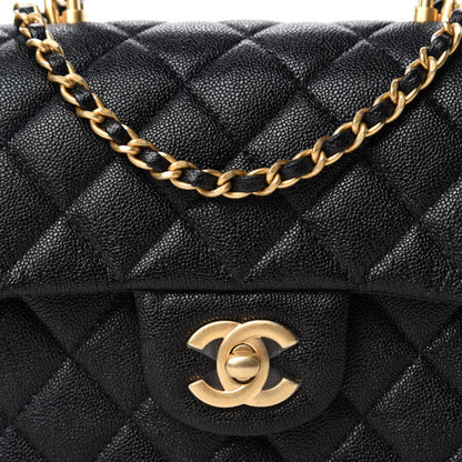 Chanel Caviar Quilted Mini Top Handle Rectangular Flap Black 10 of 11