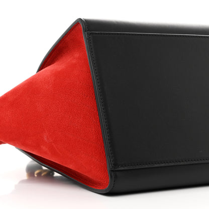 Celine Bullhide Calfskin Small Tri-Color Trapeze Carmin 8 of 10