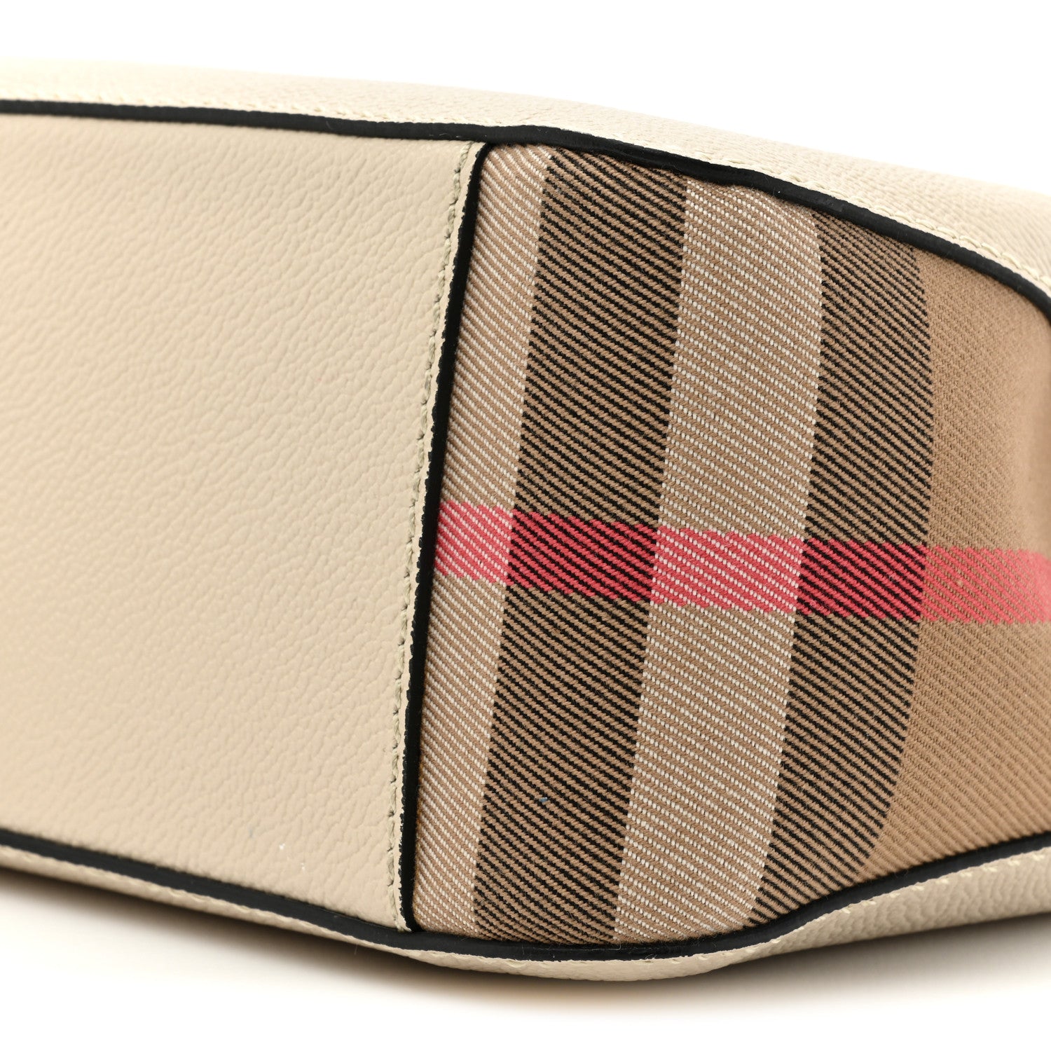 Burberry Soft Grain Calfskin House Check Small Helmsley Crossbody Limestone 8 of 15