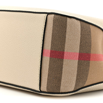 Burberry Soft Grain Calfskin House Check Small Helmsley Crossbody Limestone 8 of 15