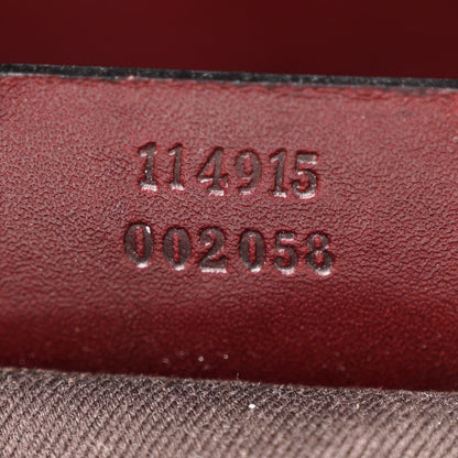 Gucci Monogram Horsebit Chain Studded Flap Burgundy 7 of 12