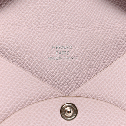 Hermes Epsom Calvi Card Case Mauve Pale 6 of 7