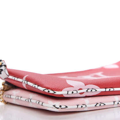 Louis Vuitton Monogram Giant Double Zip Pochette Rouge 6 of 10