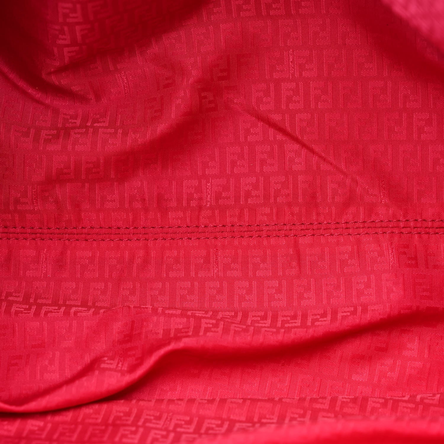 Fendi Zucca Spalmati Medium Roll Tote Tobacco Fuxia 5 of 11