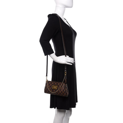 Louis Vuitton Damier Ebene Eva Clutch 2 of 11
