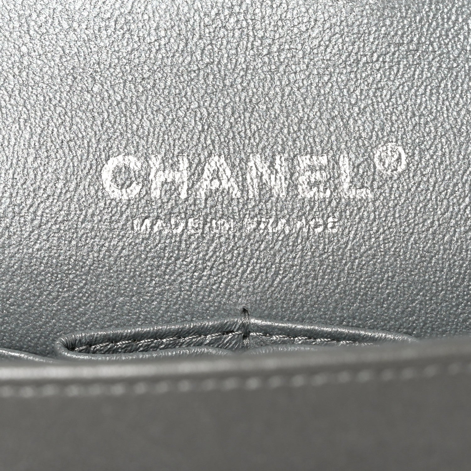 Chanel Metallic Lambskin Quilted Medium Double Flap Silver 6 of 10