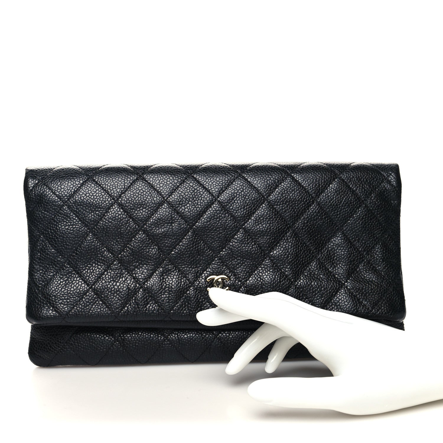 Chanel Caviar Quilted CC Beauty Clutch Black 2 of 12