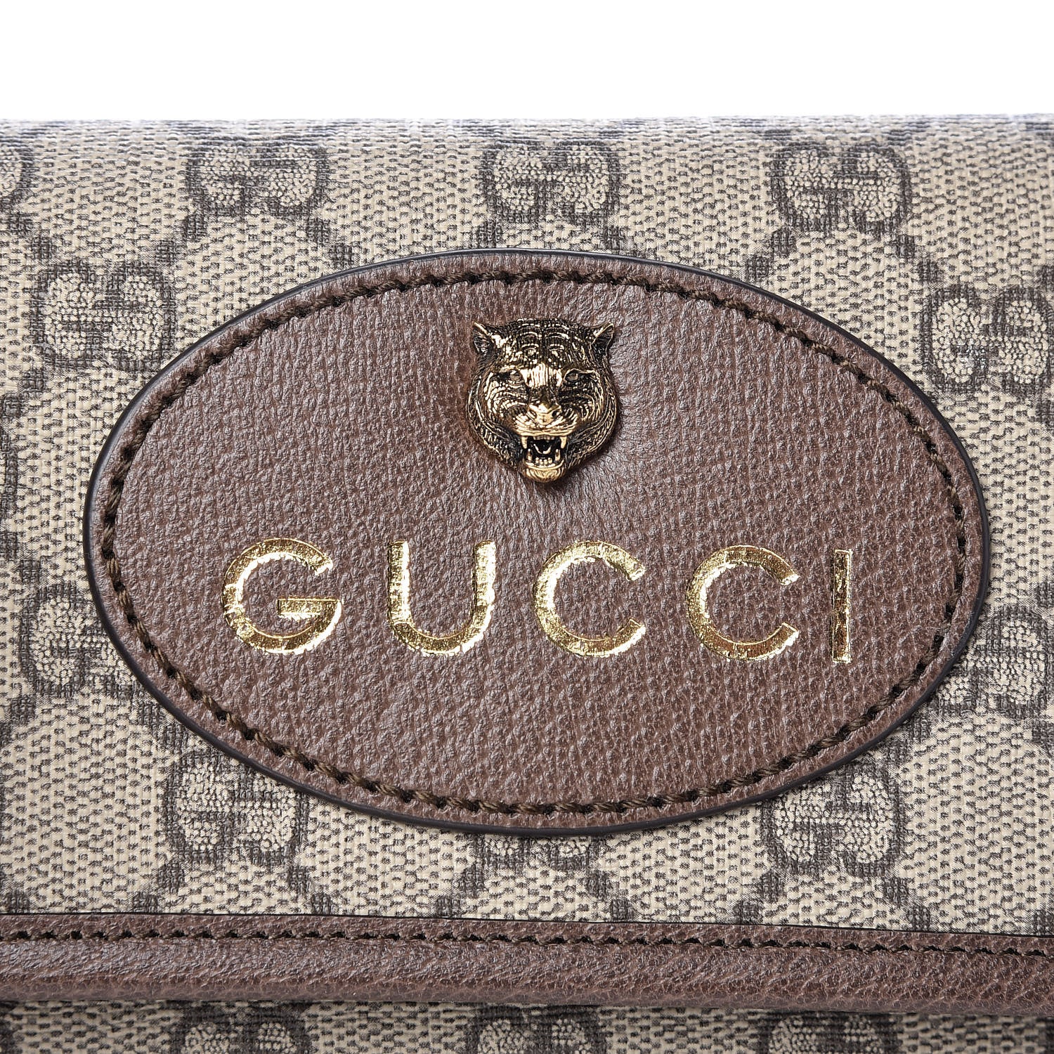 Gucci GG Supreme Monogram Web Small Neo Vintage Double Flap Messenger Bag Beige New Acero 9 of 11