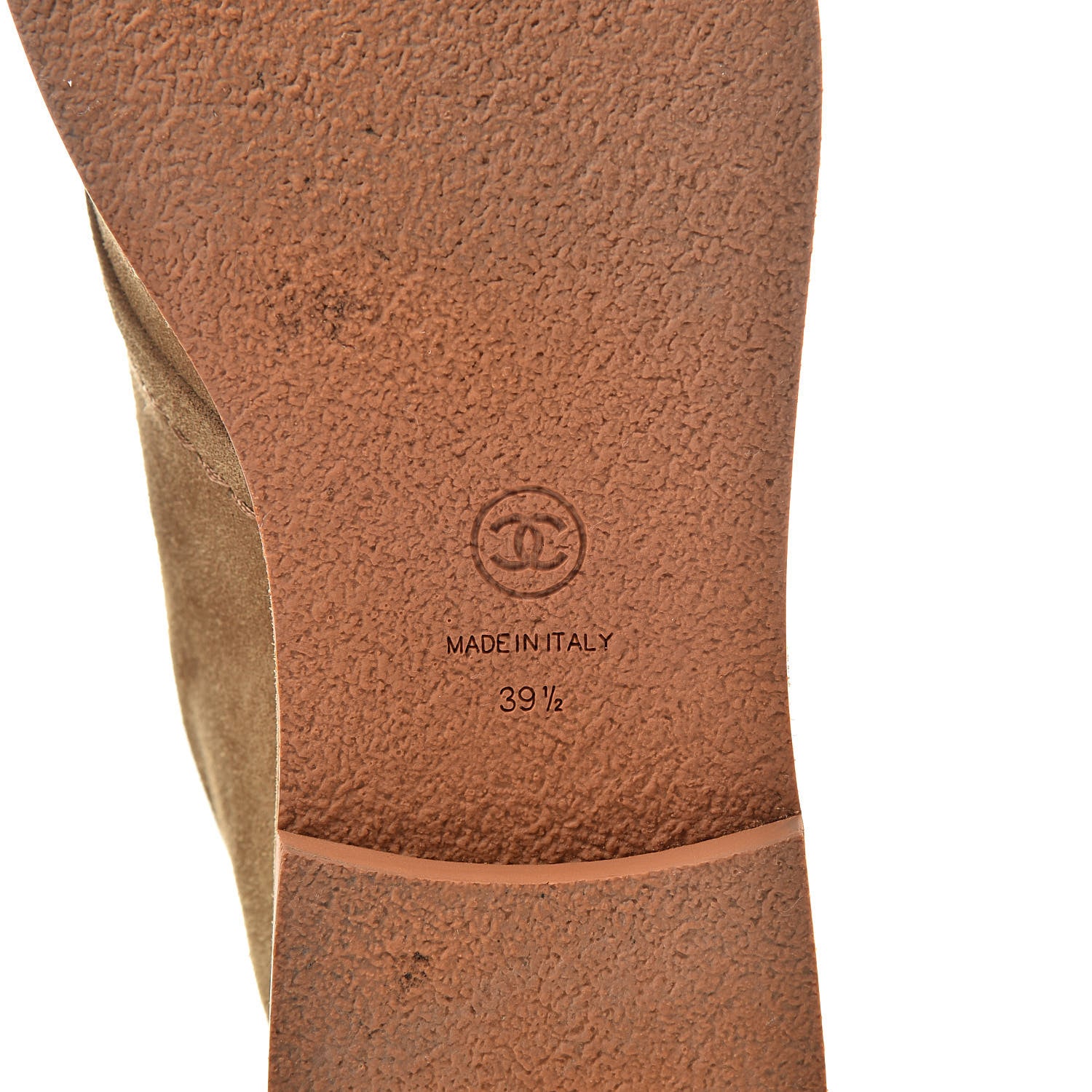 Chanel Suede Calfskin Womens Lace Up Short Boots 39.5 Dark Beige 6 of 13