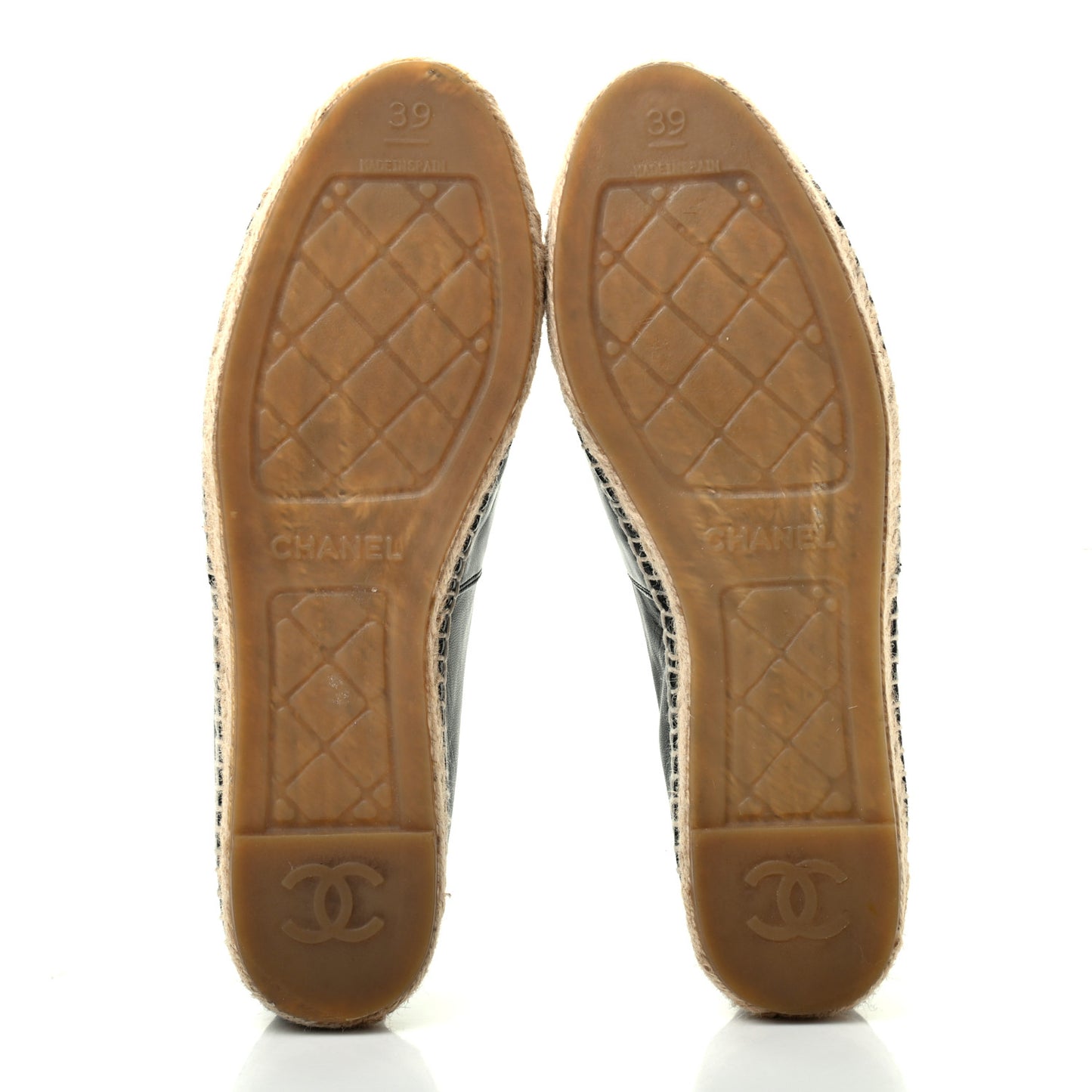 Lambskin CC Espadrilles 39 Black