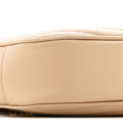 Saint Laurent Grain De Poudre Matelasse Monogram Mini Lou Camera Bag Dark Beige 9 of 10