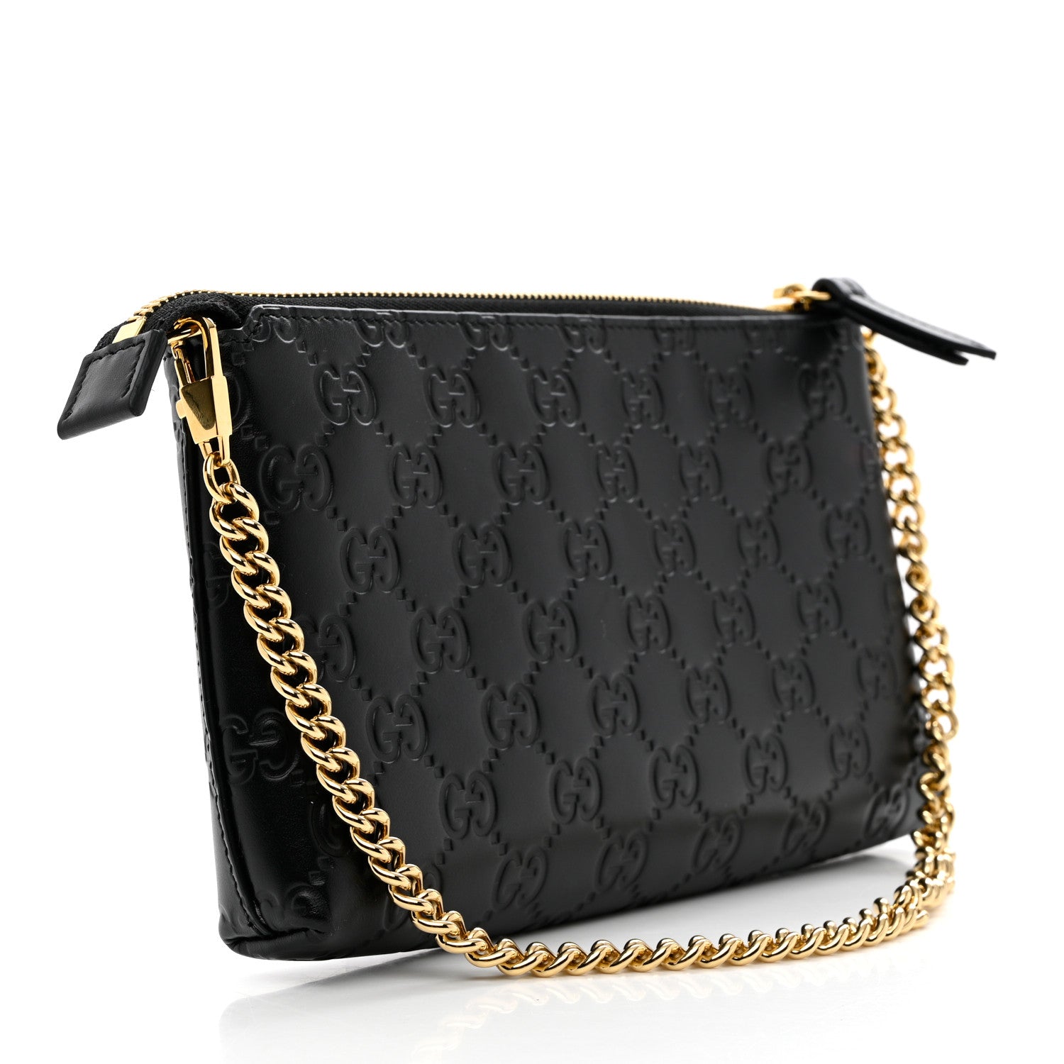 Gucci Guccissima Signature Wrist Wallet Black 3 of 9