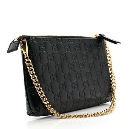 Gucci Guccissima Signature Wrist Wallet Black 3 of 9