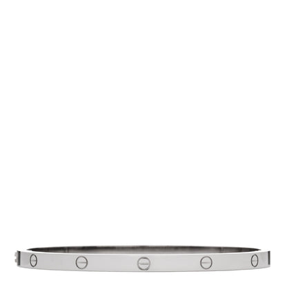 Cartier 18K White Gold Small LOVE Bracelet 16 2 of 8