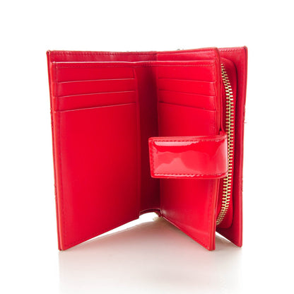Christian Dior Patent Cannage Lady Dior Eden Wallet Red 5 of 8