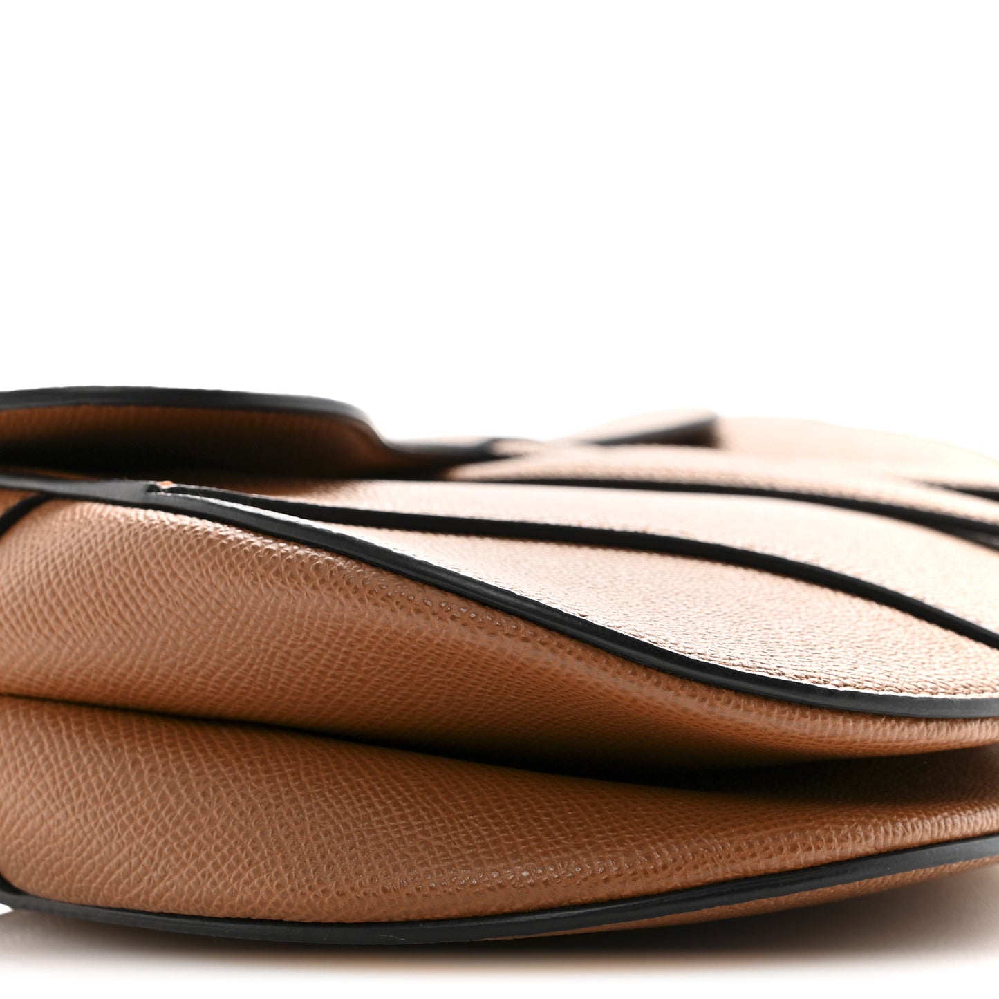 Grained Calfskin Saddle Bag Golden Saddle