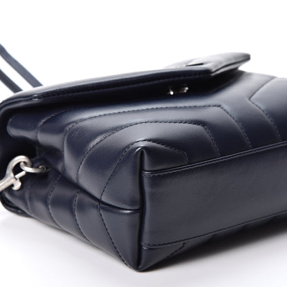 Saint Laurent Calfskin Y Quilted Monogram Toy Loulou Chain Satchel Medium Blue 8 of 10